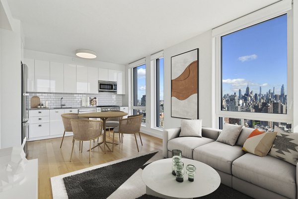 living room at The Essex Apartments