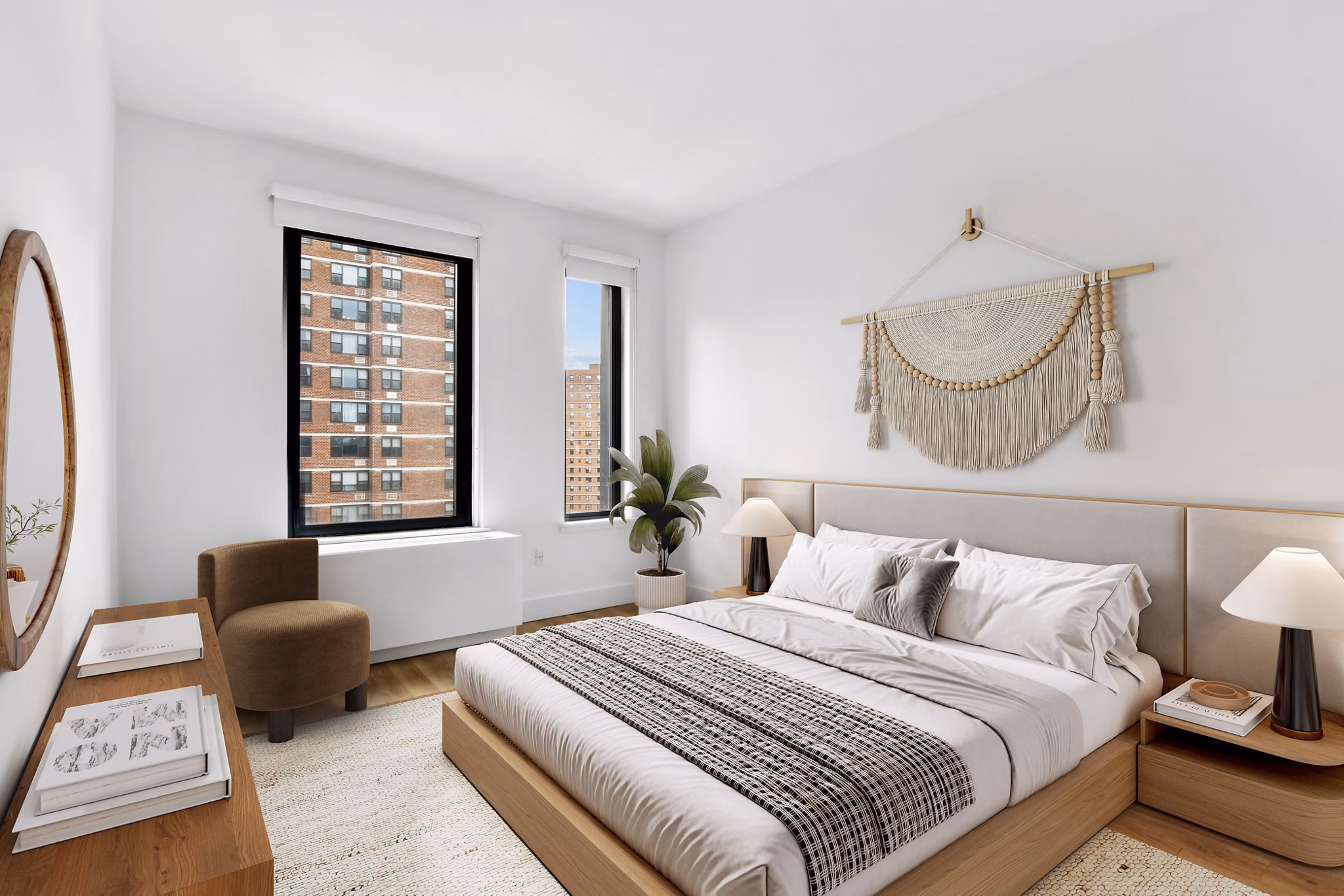 bedroom at The Rollins Apartments