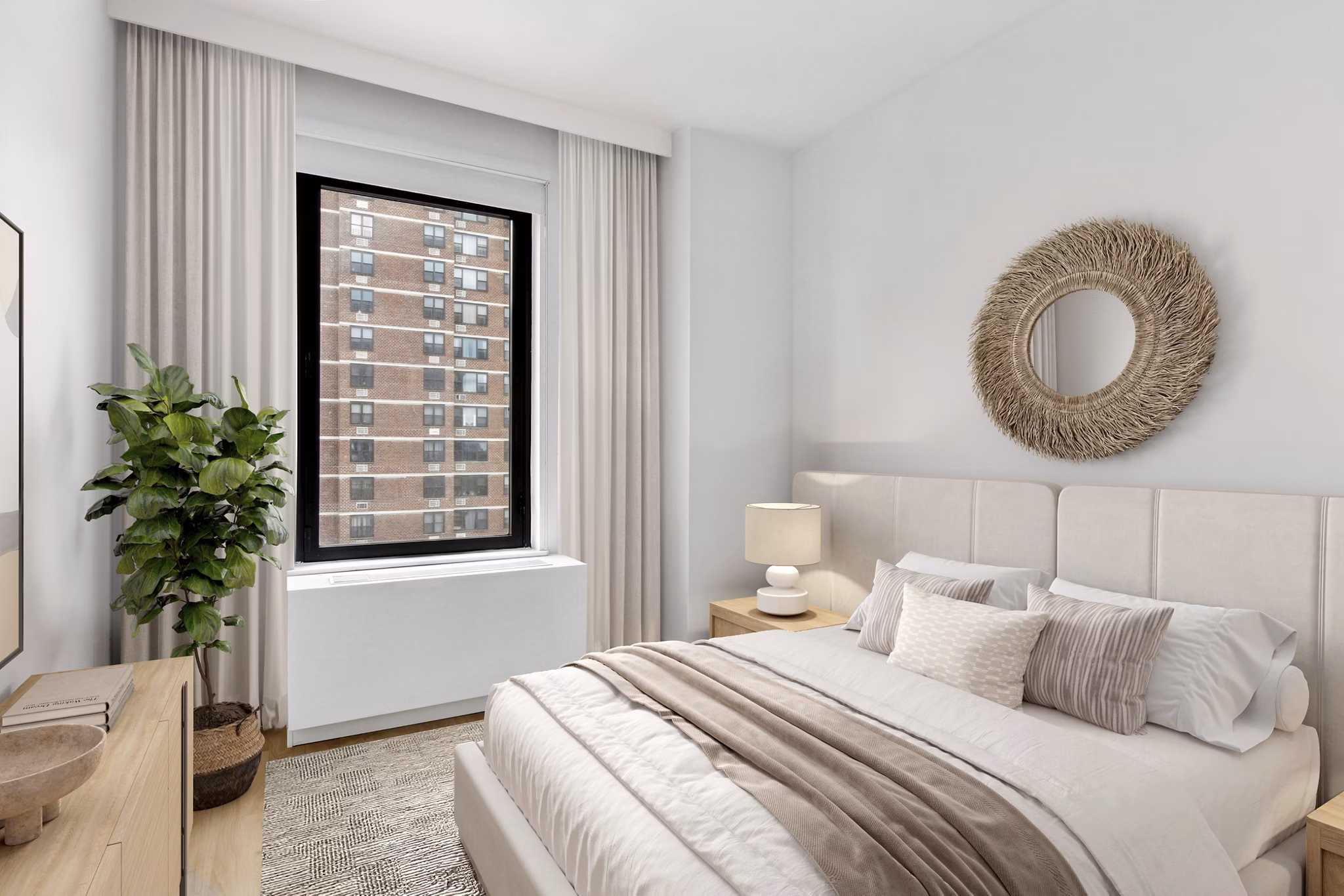 bedroom at The Rollins Apartments