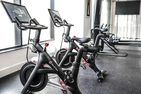 fitness center at The Rollins Apartments