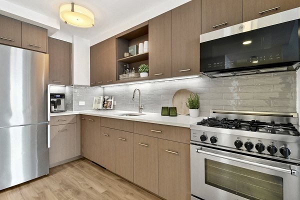 kitchen at The Rollins Apartments