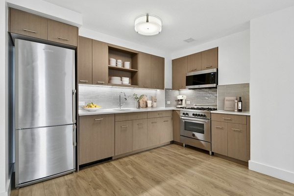 kitchen at The Rollins Apartments