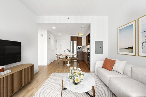 living room at The Rollins Apartments