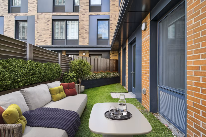 patio at The Rollins Apartments