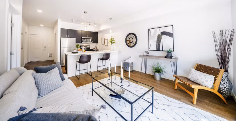 living room at Wellstone Apartments