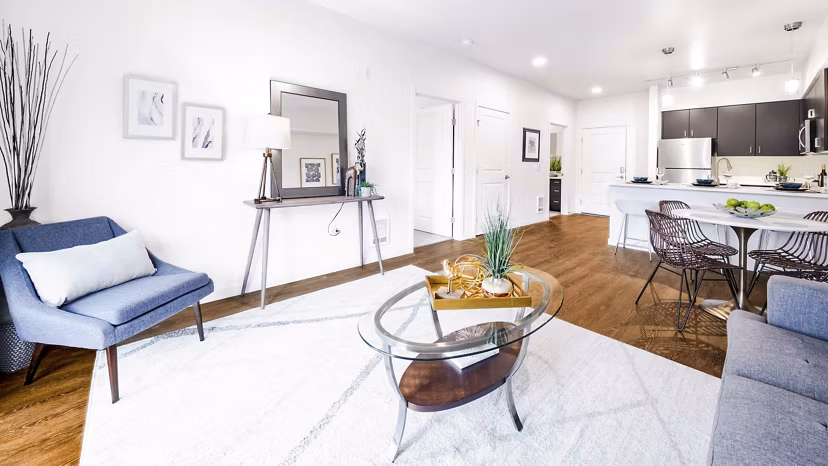 living room at Wellstone Apartments