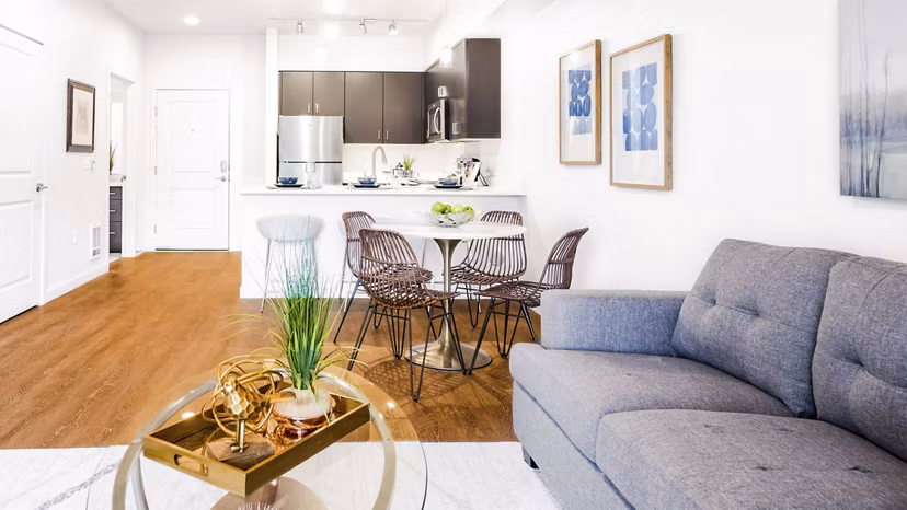 living room at Wellstone Apartments
