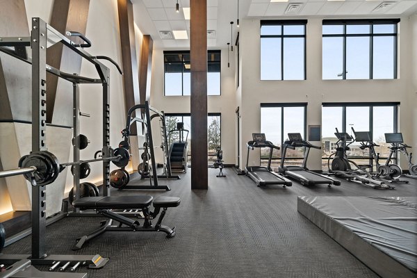 fitness center at The Lock at Flatirons Apartments