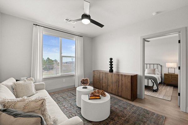 living room at The Lock at Flatirons Apartments