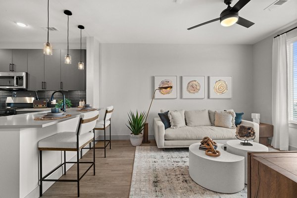 living room at The Lock at Flatirons Apartments