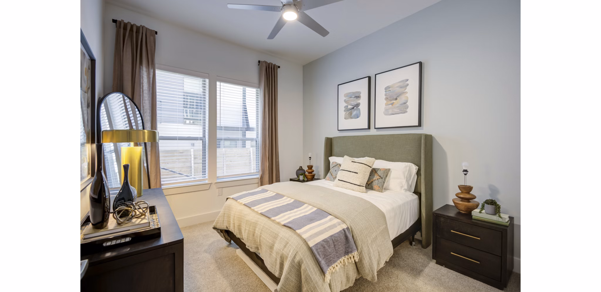 bedroom at The Flynn at Live Oak Apartments