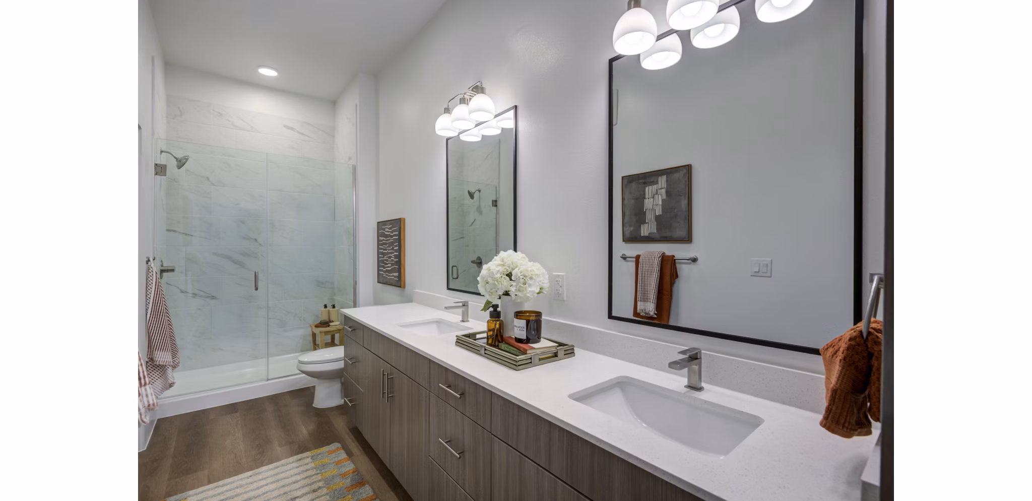 bathroom at The Flynn at Live Oak Apartments