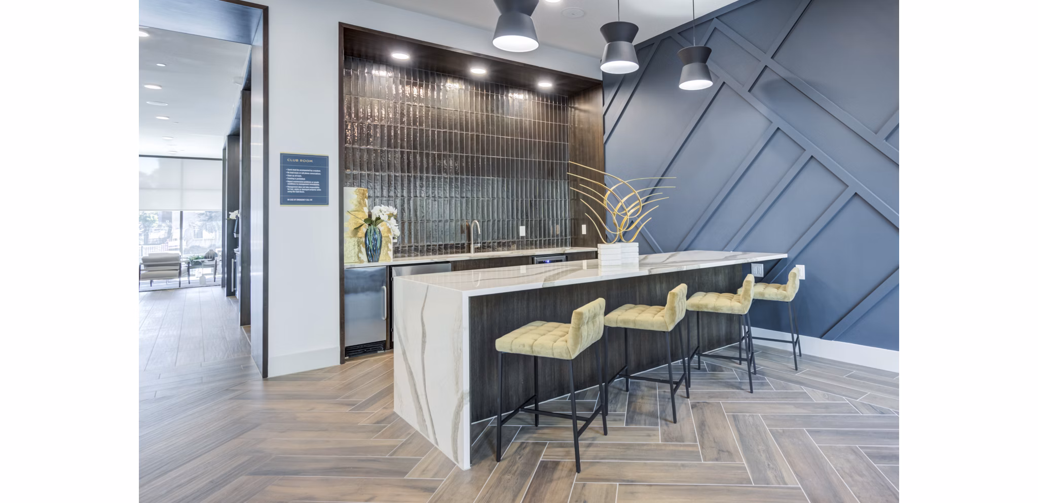 clubhouse at The Flynn at Live Oak Apartments