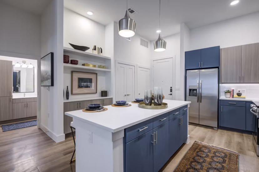kitchen at HThe Flynn at Live Oak Apartments
