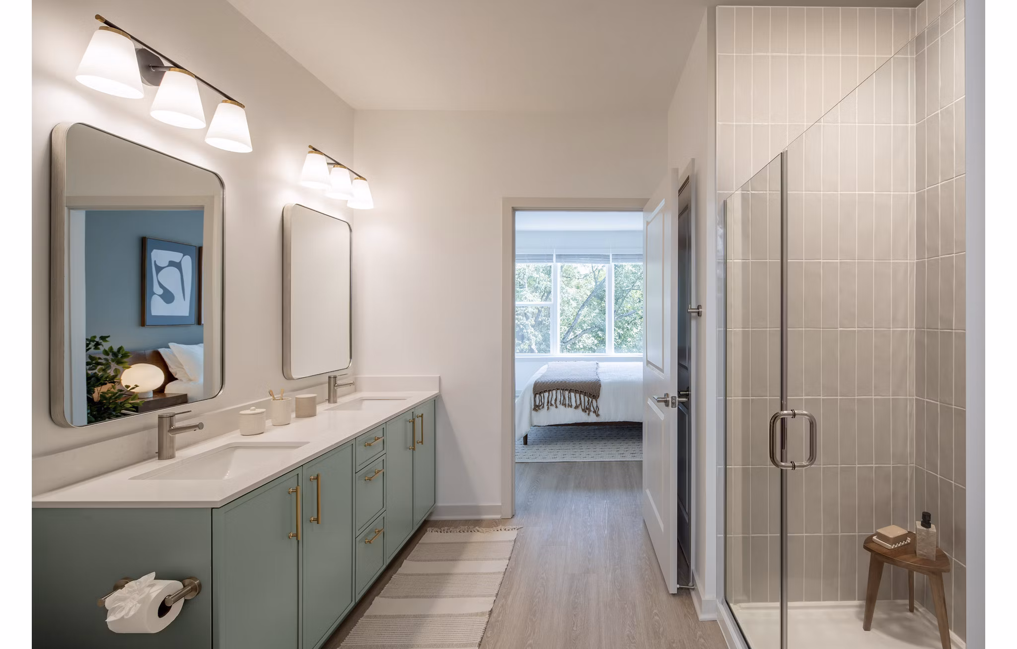 bathroom at Wyatt Apartments