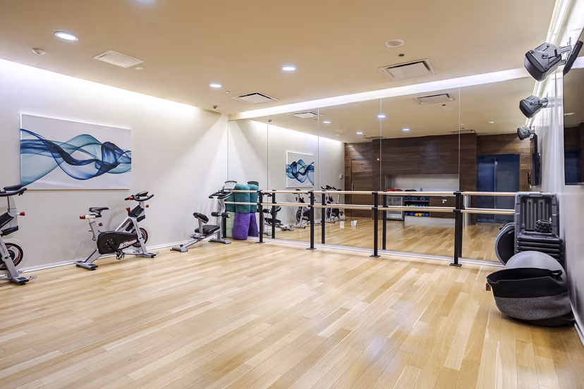 fitness center at Catalyst Apartments