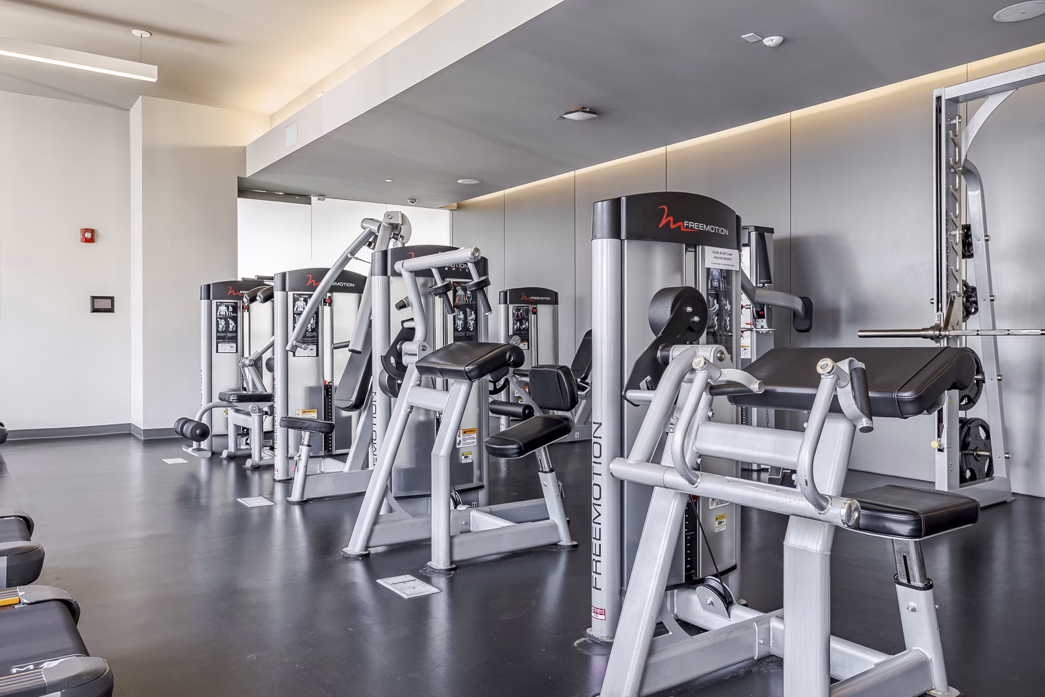 fitness center at Catalyst Apartments