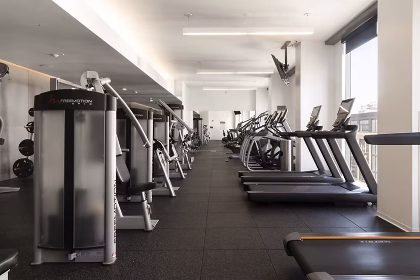 fitness center at Catalyst Apartments