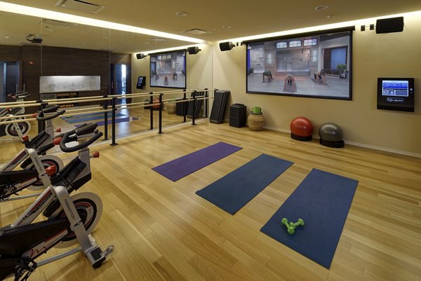 fitness center at Catalyst Apartments 