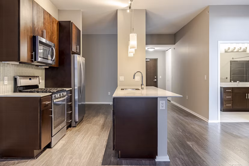 kitchen at Catalyst Apartments