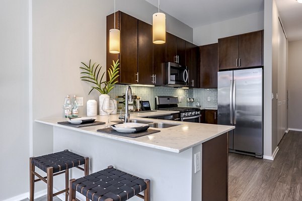 kitchen at Catalyst Apartments