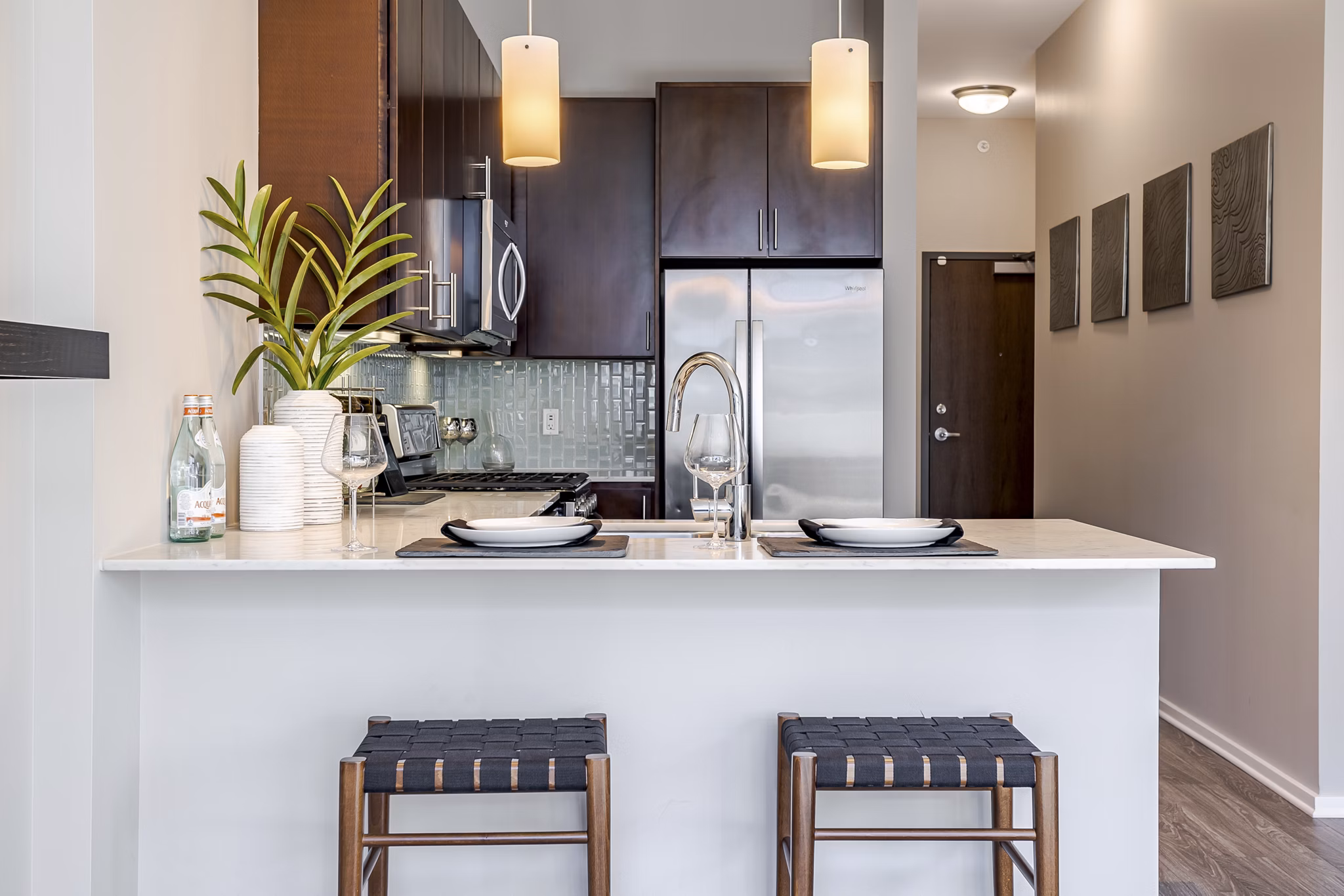 kitchen at Catalyst Apartments