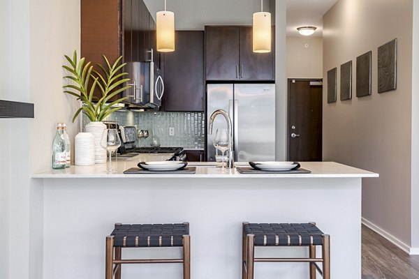kitchen at Catalyst Apartments