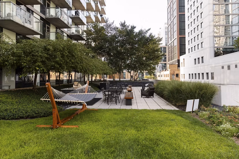 grill area at Catalyst Apartments