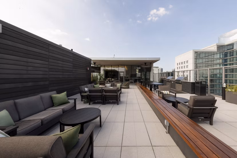 grill area at Catalyst Apartments