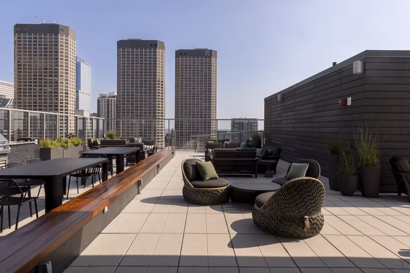 grill area at Catalyst Apartments