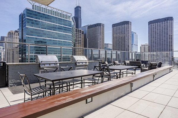 grill area at Catalyst Apartments
