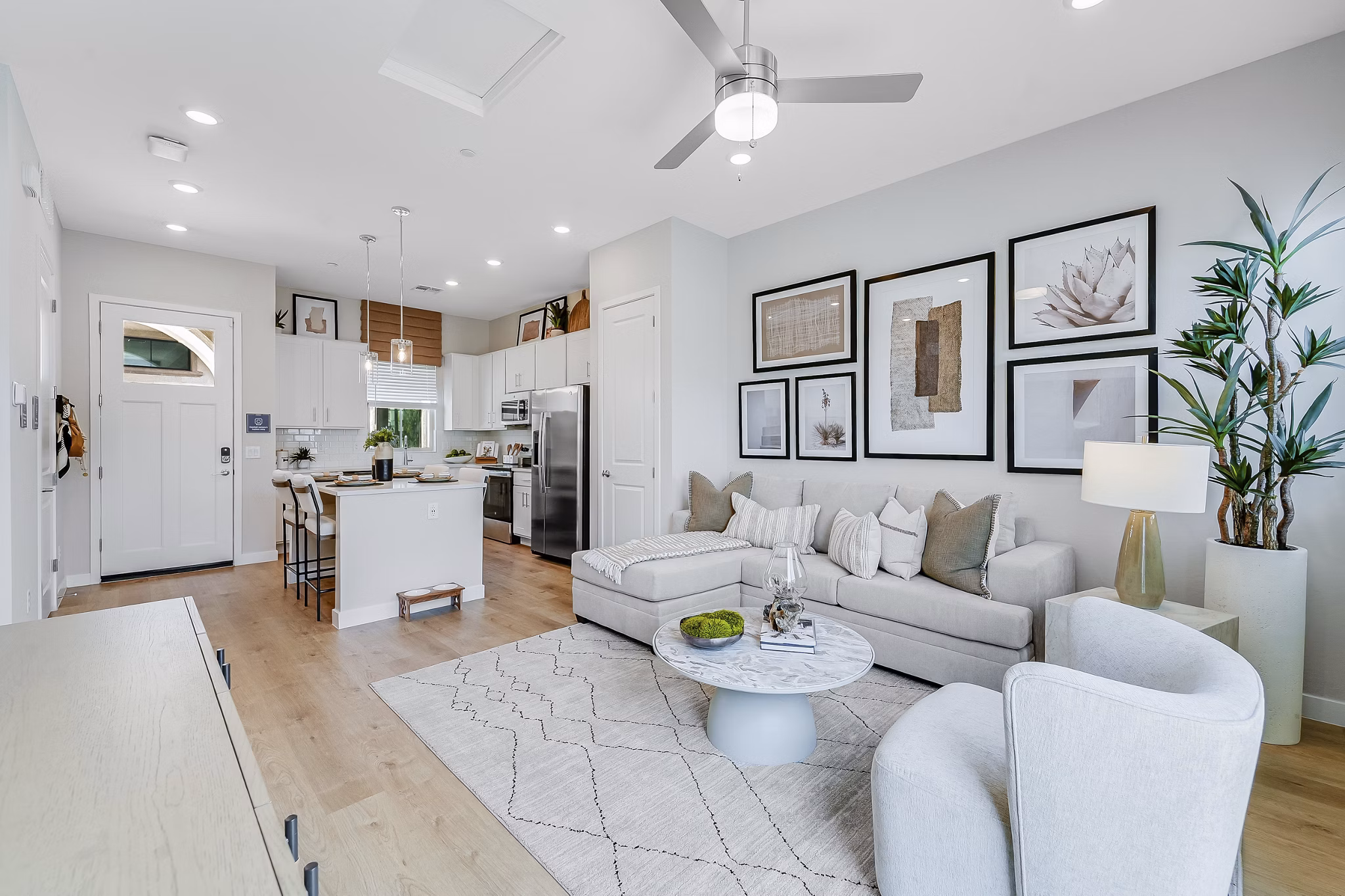 living room at Yardly at Verrado Apartments