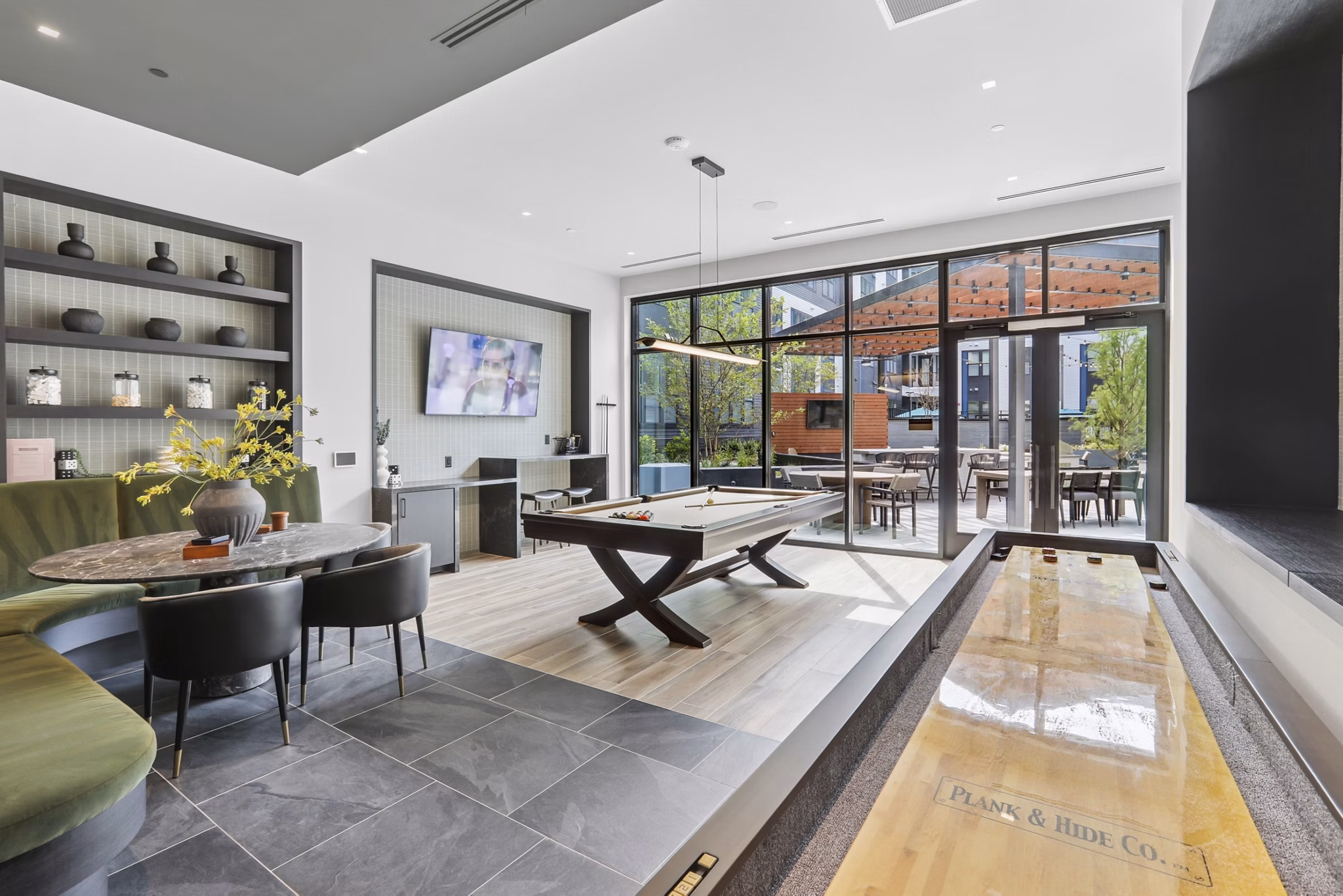 clubhouse game room at Alta New Carrollton Apartments