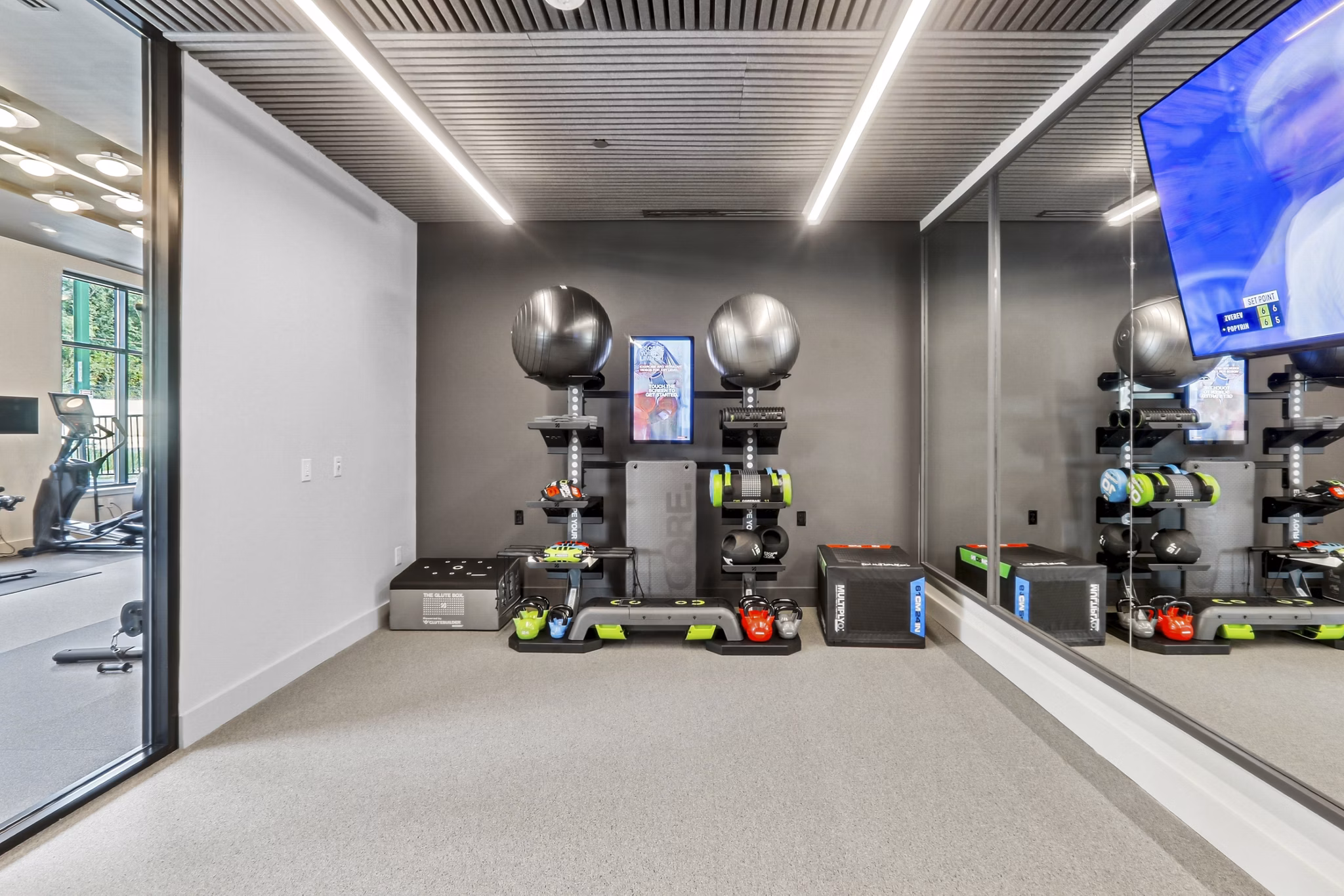 fitness center at Alta New Carrollton Apartments