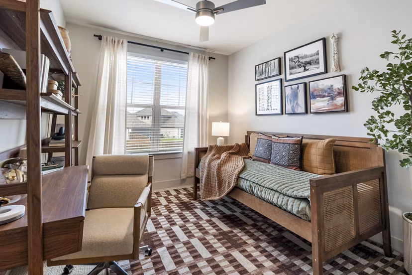living room at Marlowe Wellington Apartments