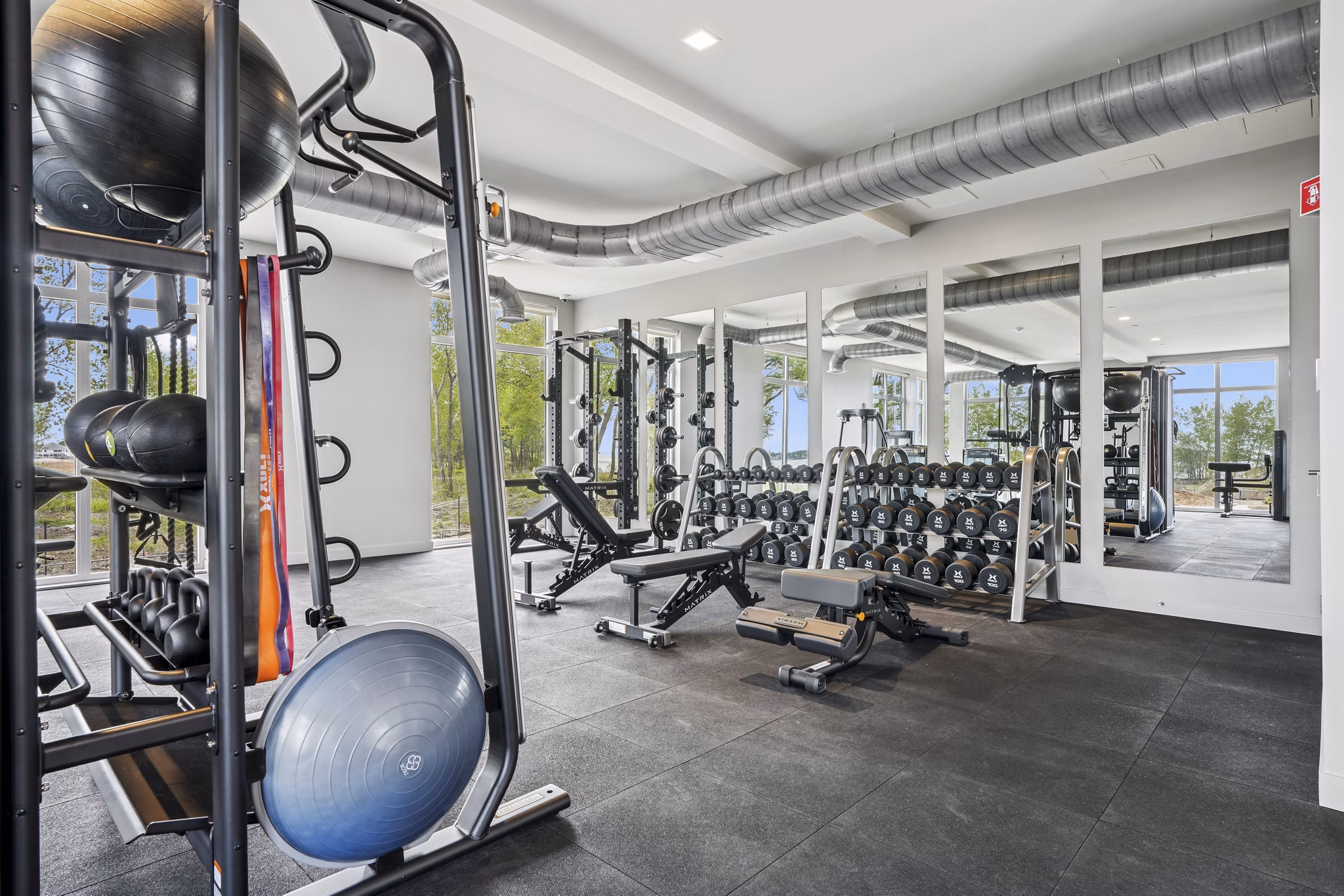 fitness center at The Shipwright Apartments