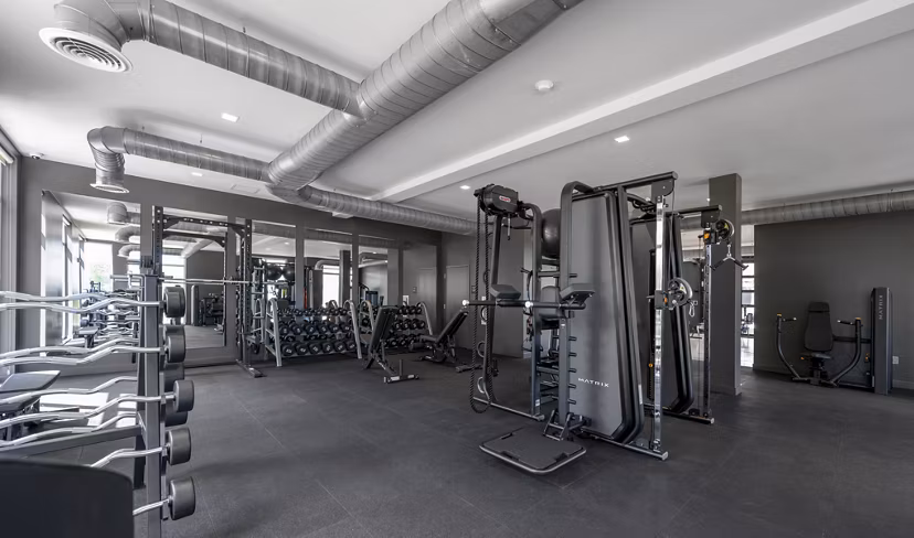 fitness center at The Shipwright Apartments 