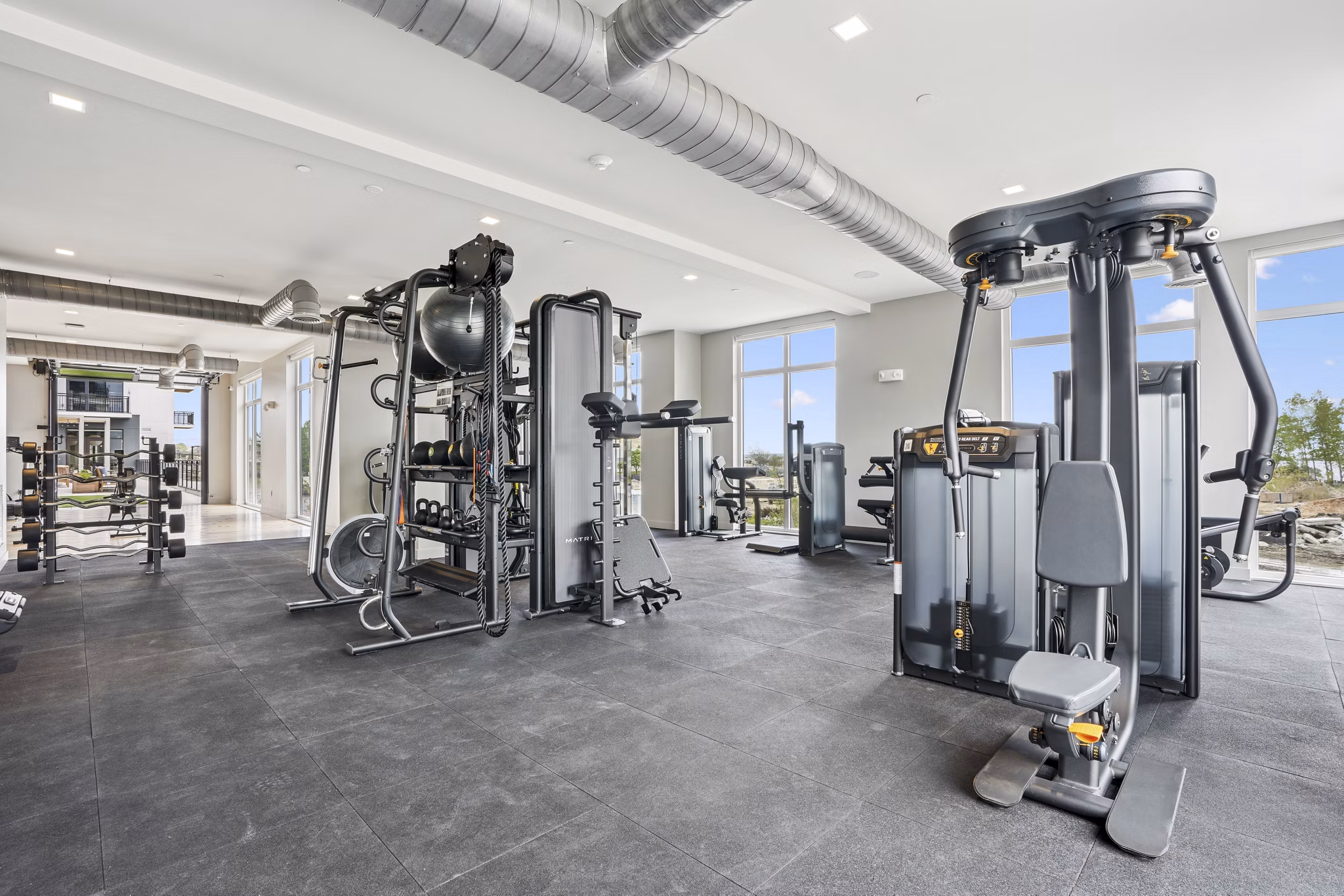 fitness center at The Shipwright Apartments