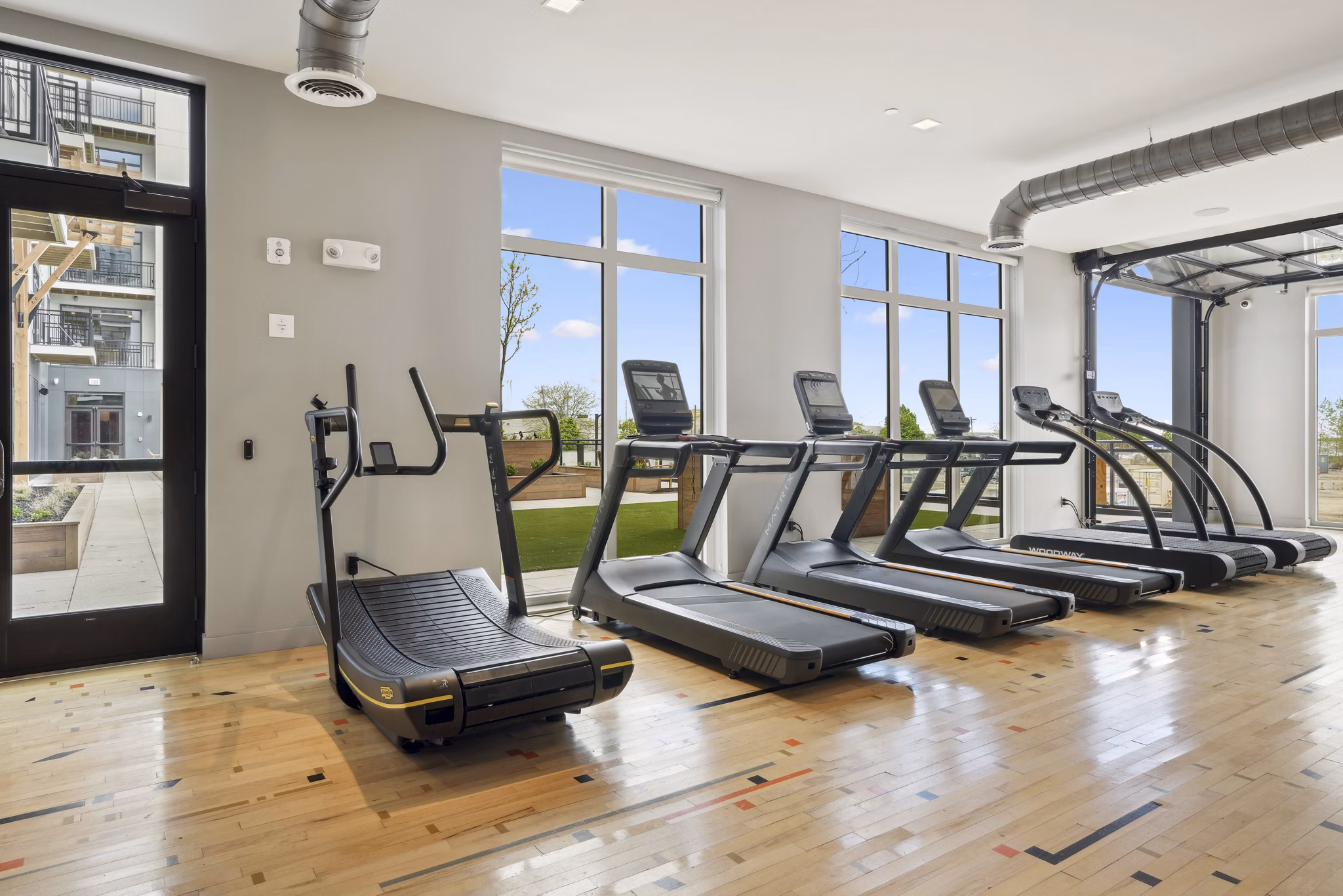 fitness center at The Shipwright Apartments