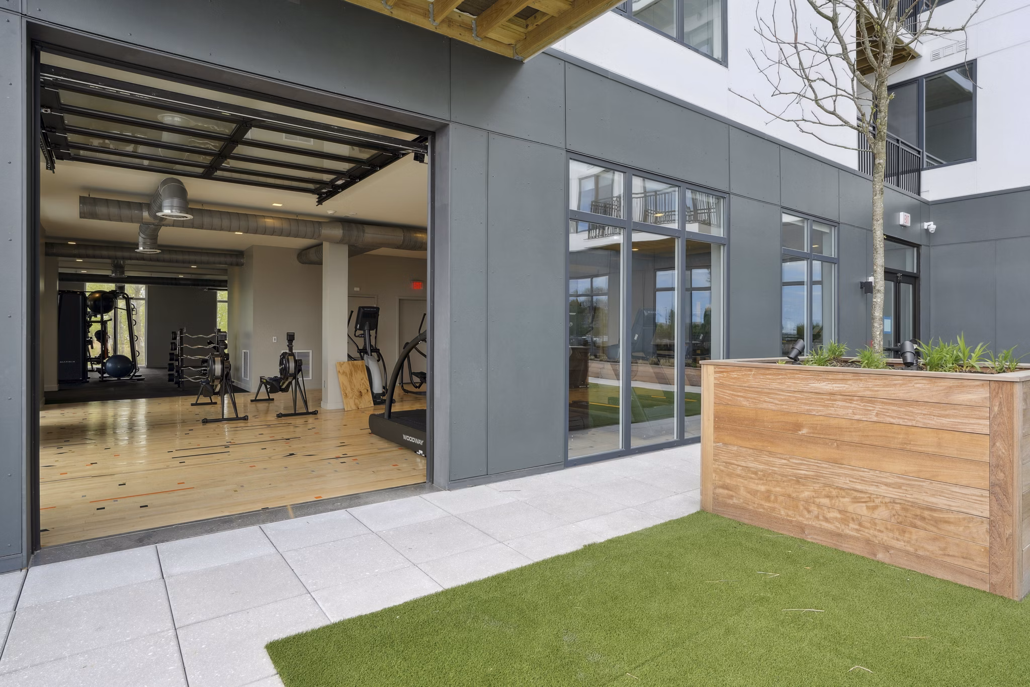 fitness center at The Shipwright Apartments