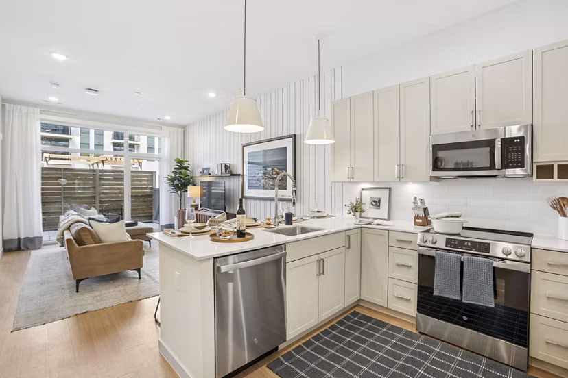 kitchen at The Shipwright Apartments 