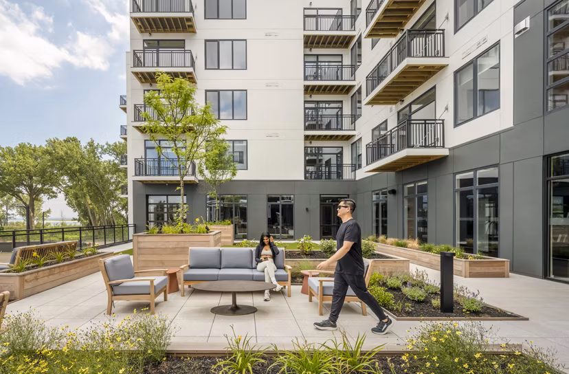 patio at The Shipwright Apartments 