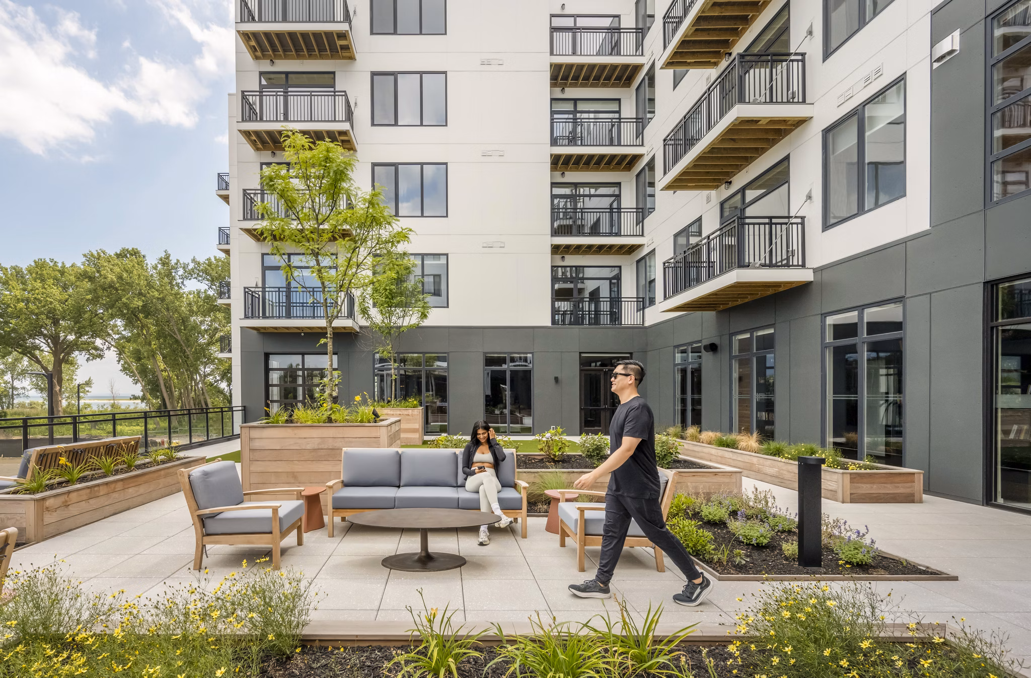 patio at The Shipwright Apartments 