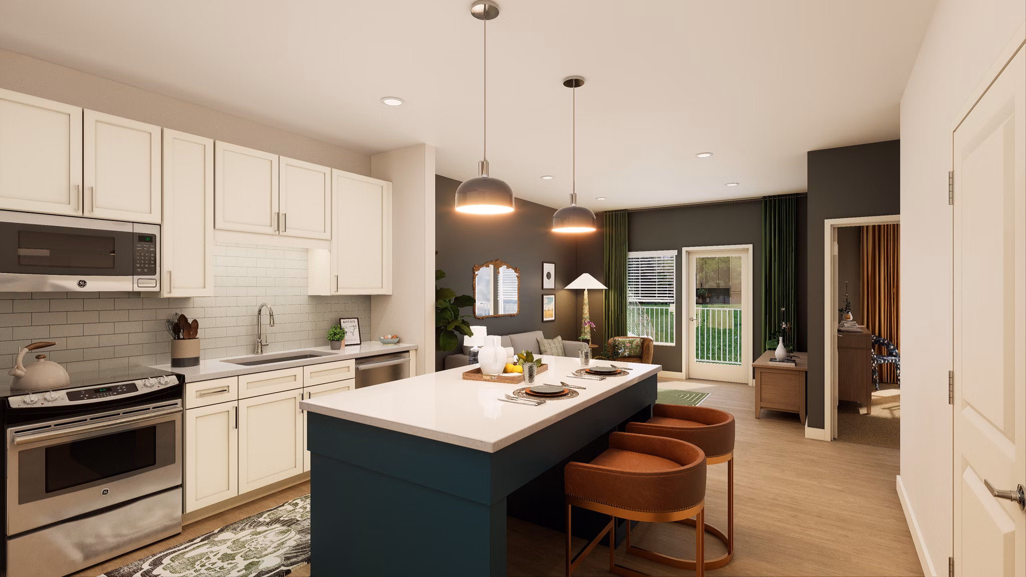 rendering at Solis Buffaloe Apartments