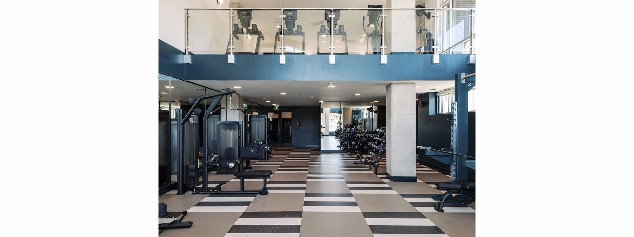 fitness center at Alta Mile High Apartments