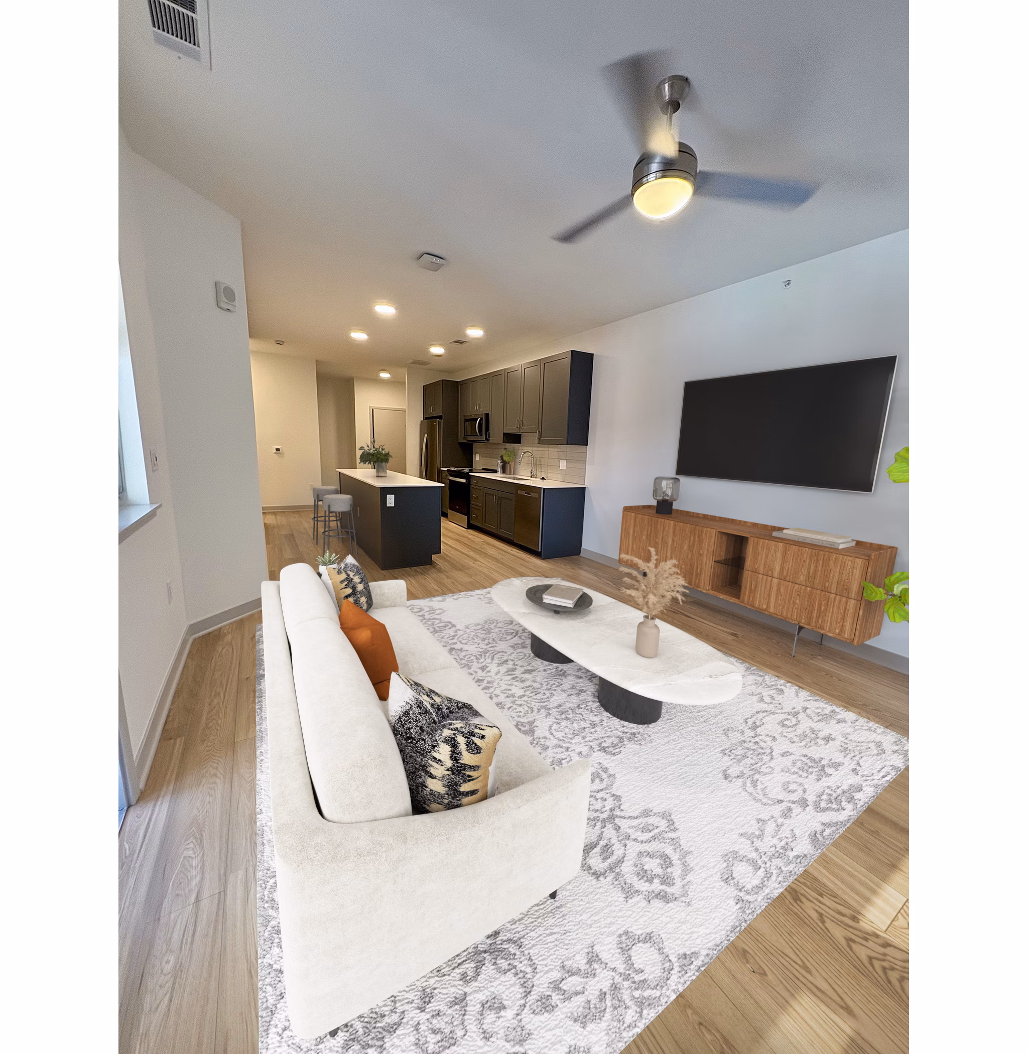 living room at Alta Mile High Apartments