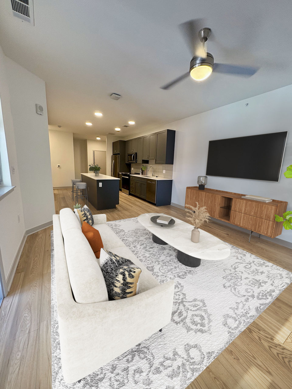 living room at Alta Mile High Apartments