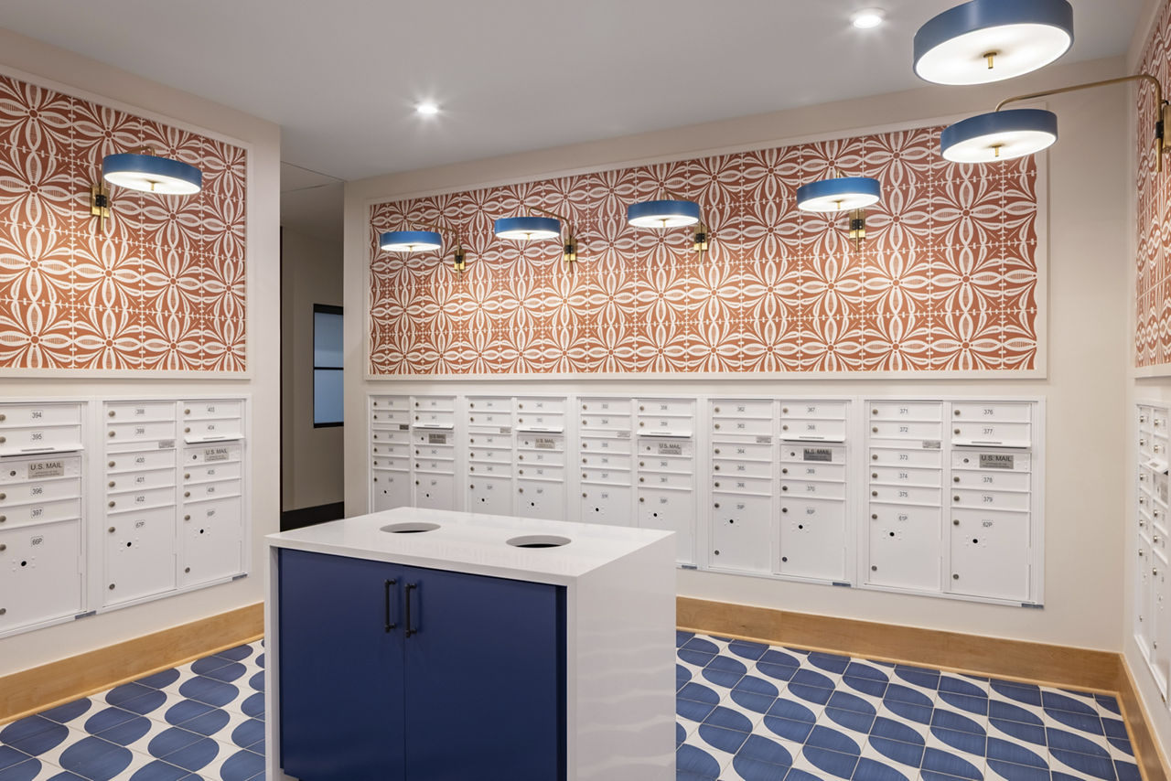 Mailroom at Alta Lofts On The Levee