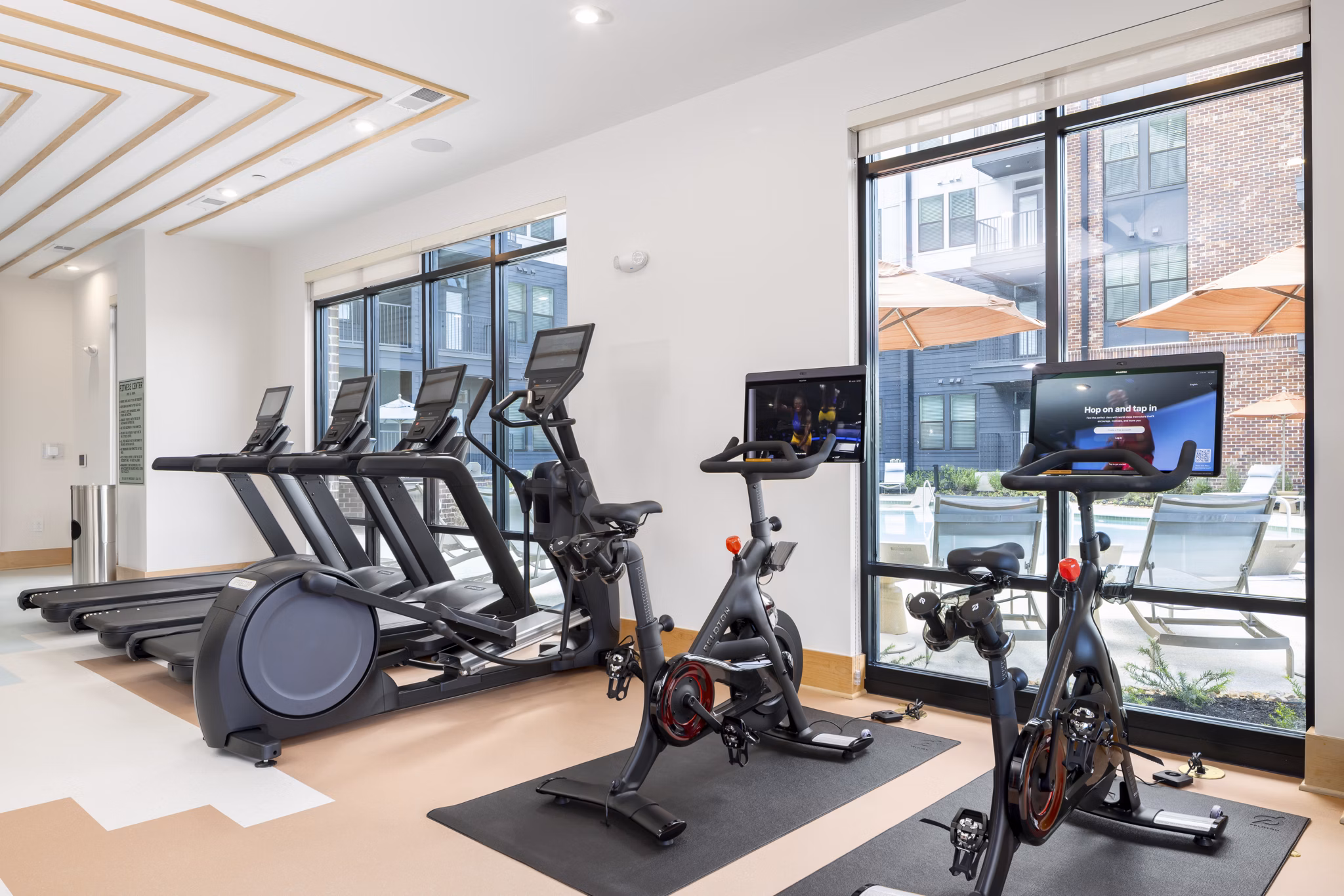 fitness center at Alta Lofts on the Levee Apartments