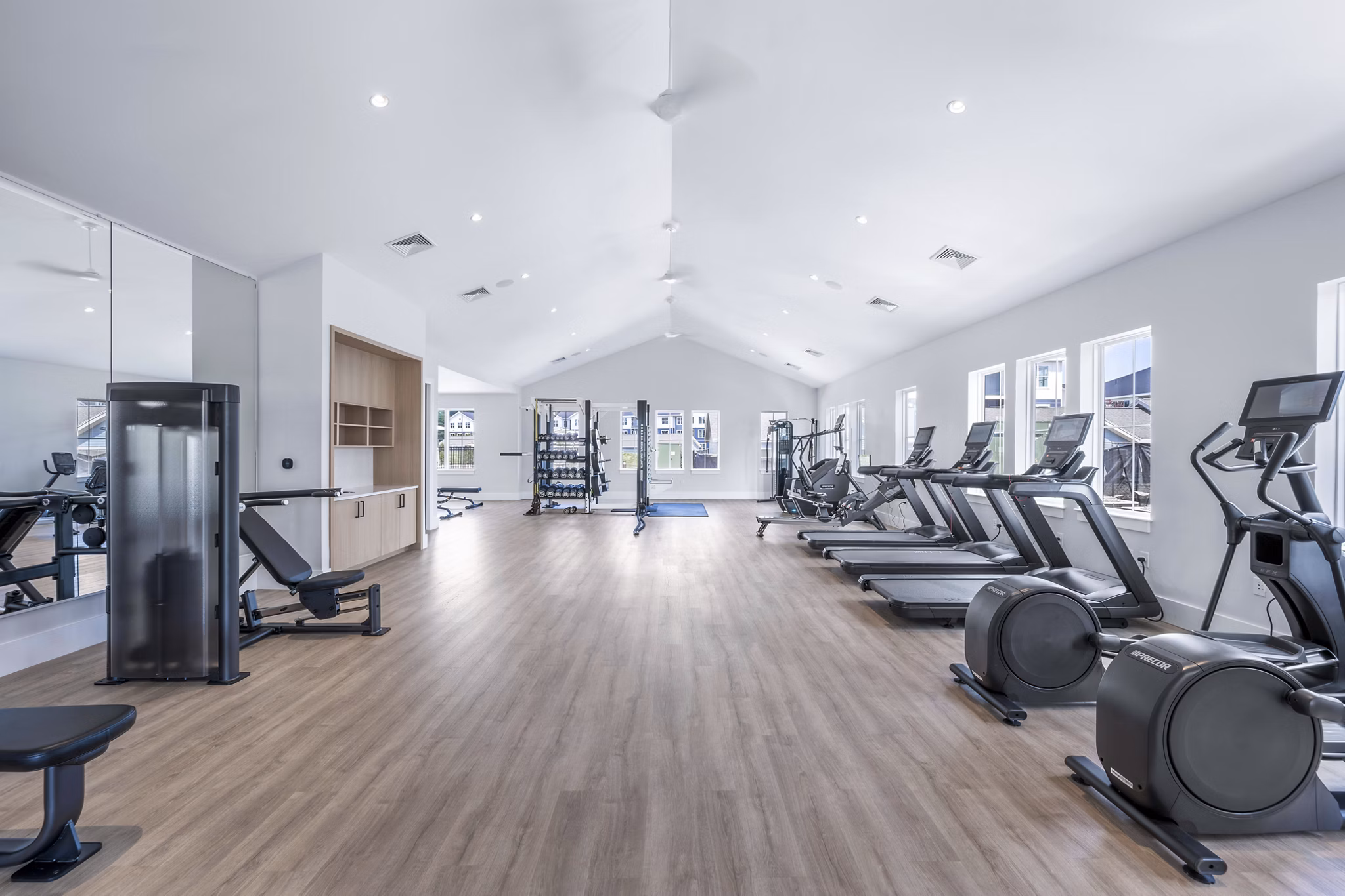 fitness center at Alta Oak and Pine Apartments